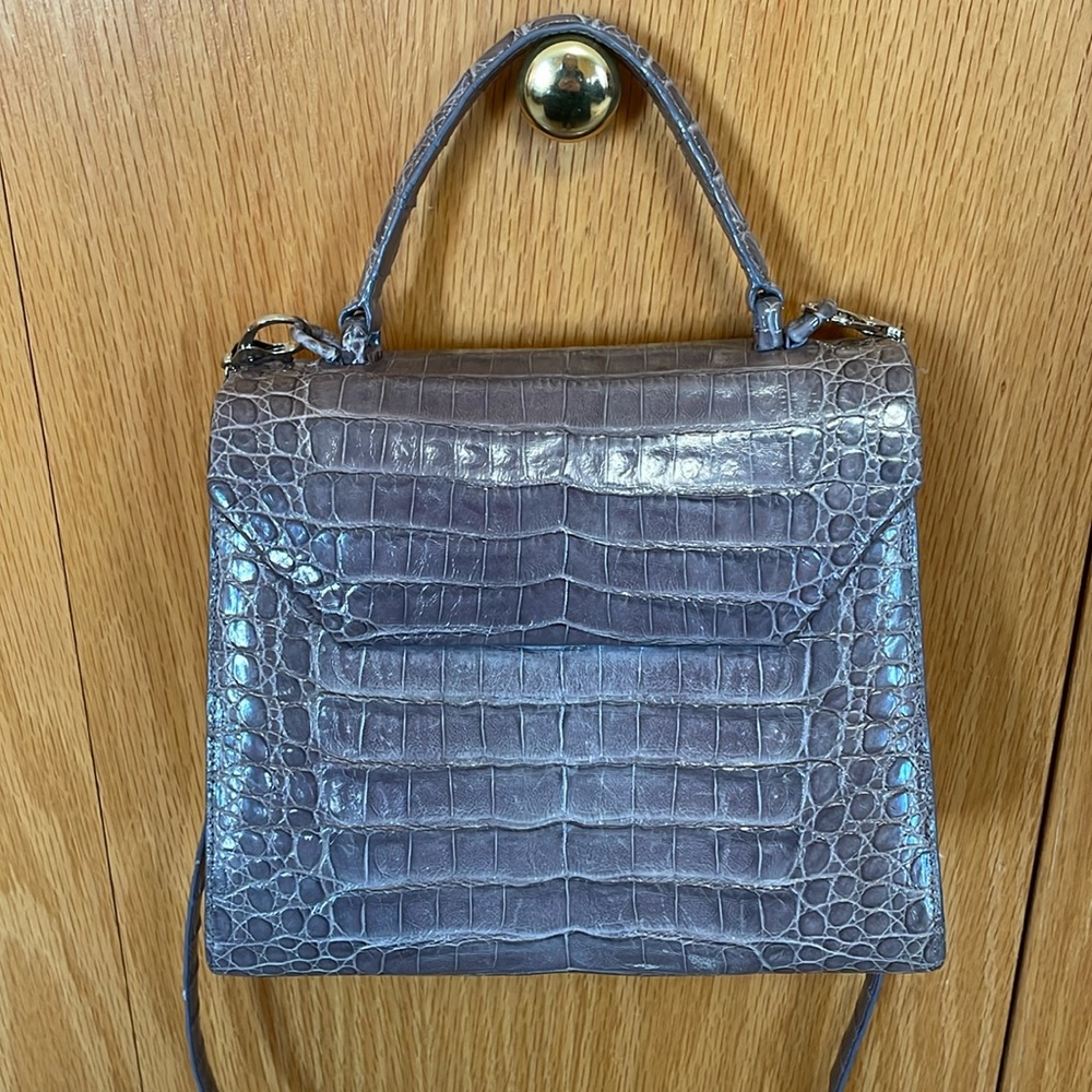 NANCY GONZALEZ Small Crocodile Top-Handle Crossbody Bag